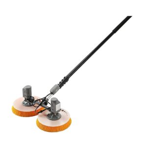 Brosse de nettoyage de panneaux solaires à double tête